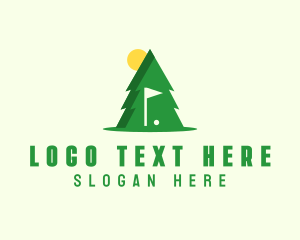 Green - Pine Tree Golf logo design