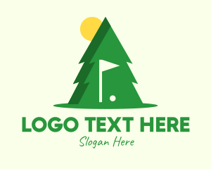 Tree - Pine Tree Golf logo design