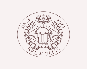 Beer Pub Liquor logo design