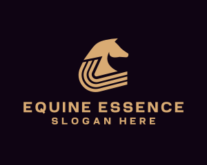Equine - Golden Horse Equine logo design