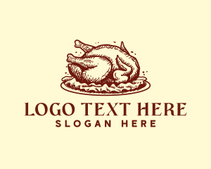 Roast - Roasted Turkey Cuisine logo design