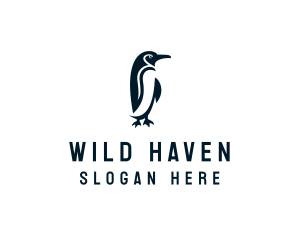 Penguin Animal Bird logo design