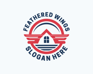 House Wings Roof logo design