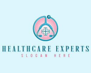 Stethoscope Medical Healthcare logo design