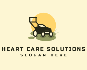 Grass Field Mower logo design