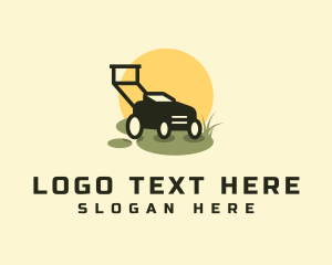 Yard Care - Grass Field Mower logo design