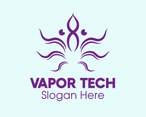 Vapor - Minimalist Purple Octopus logo design