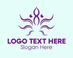 Octopus - Minimalist Purple Octopus logo design