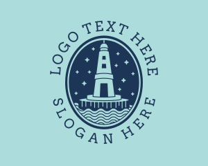 Coast - Blue  Lighthouse Tower logo design