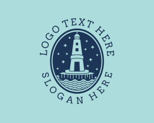 Navy - Lighthouse Tower Beacon logo design
