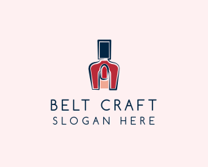 Red Nail Polish Manicure logo design