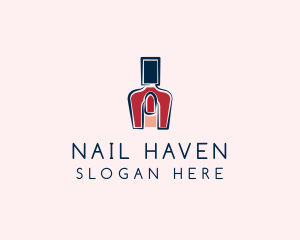 Manicure - Red Nail Polish Manicure logo design