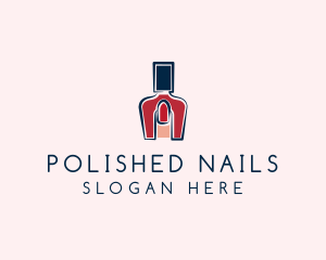 Nail - Red Nail Polish Manicure logo design