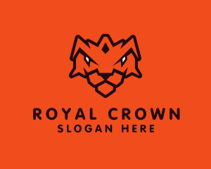 Crown - Tiger Crown Shield logo design