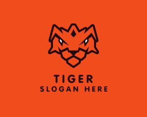 Tiger Crown Shield logo design