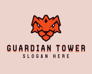 Tiger Crown Shield logo design