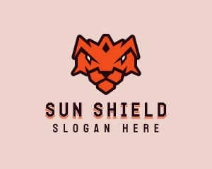 Tiger Crown Shield logo design