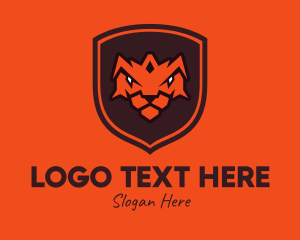 Esports - Tiger Crown Shield logo design