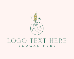 Massage - Elegant Hand Leaf logo design