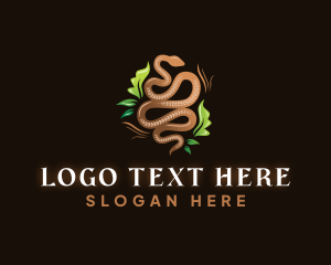 Animal - Floral Snake Environment, logo design