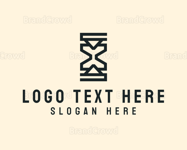 Geometric Hourglass Firm Logo