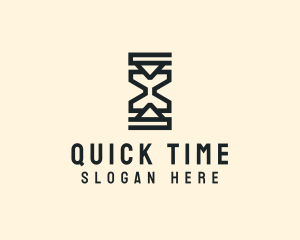 Minute - Geometric Hourglass Firm logo design