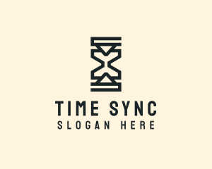 Geometric Hourglass Firm logo design