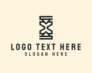 Geometric Hourglass Firm Logo