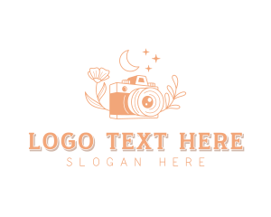 Vlog - Influencer Floral Camera logo design