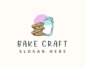 Cookie Milk Baker logo design