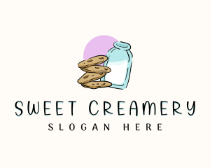 Cookie Milk Baker logo design