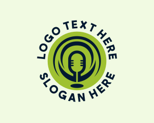 Vlog - Podcast Mic Studio logo design