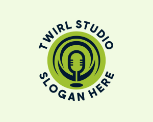 Podcast Mic Studio logo design