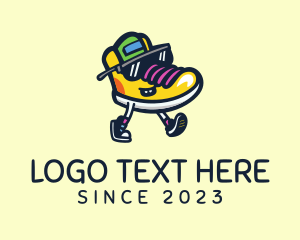 Ритници - Цветни маратонки Карикатурно лого дизайн