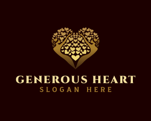 Human Tree Heart logo design