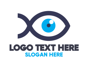 Ophthalmologist - Blue Eye Fish logo design