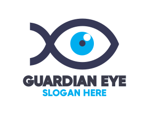 Blue Eye Fish logo design