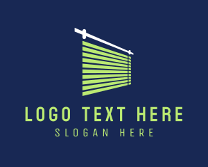 Roman Shade - Window Blinds Home Decor logo design