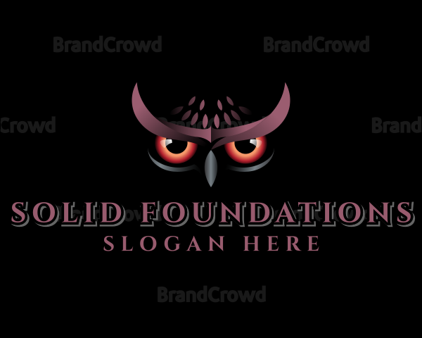 Nocturnal Owl Bird Logo