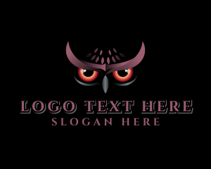 Hunting - Nocturnal Owl Bird logo design