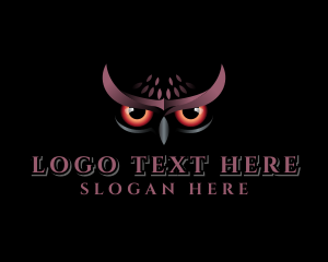 Eyes - Nocturnal Owl Bird logo design