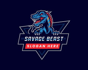 Beast Dinosaur Gaming logo design