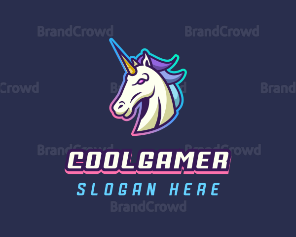 LGBTQIA Unicorn Gaming Logo