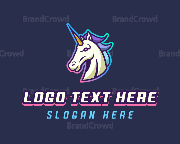 LGBTQIA Unicorn Gaming Logo