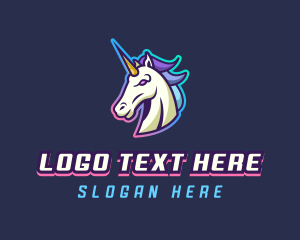 Homosexual - LGBTQIA Unicorn Gaming logo design