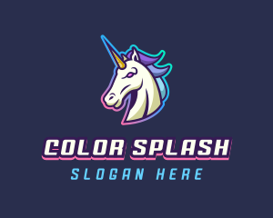 LGBTQIA Unicorn Gaming logo design