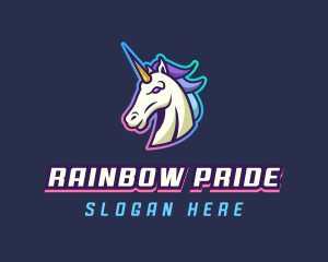 Homosexual - LGBTQIA Unicorn Gaming logo design