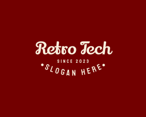 Retro Style Script Business logo design