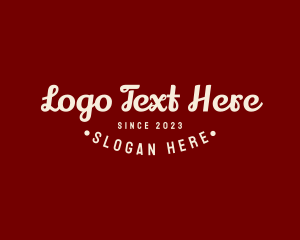 Shop - Retro Style Script Business logo design