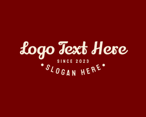 Retro Style Script Business Logo